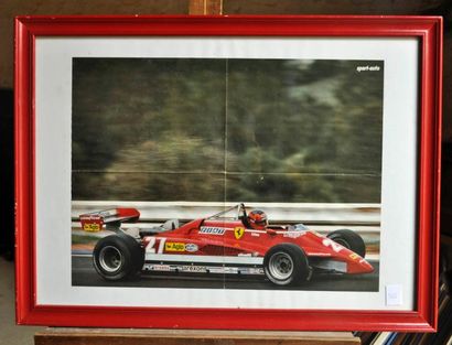 null Ferrari 126 C2 N° 27. G. Villeneuve. Poster encadré. 50x70cm