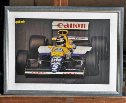 null Williams FW 11, N. Piquet. Poster encadré. 50x70cm