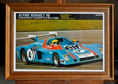 Alpine 443 V6, Serpaggi. Poster encadré....
