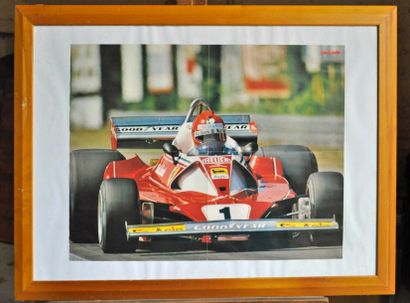 null Ferrari 312 T2 N° 1, N. Lauda. Poster encadré. 35x50cm