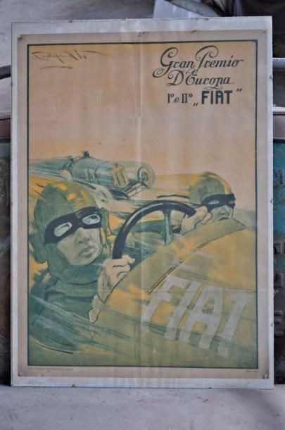 null Affiche, Codognato sur Fiat en 1923, Arte, Paris, sous verre