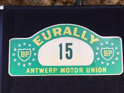 null Plaque de rallye. Antwerp Motor Union
