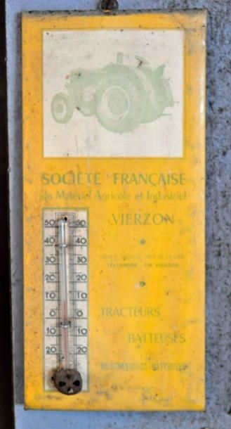 null Thermomètre Société française de tracteurs (26x12cm)