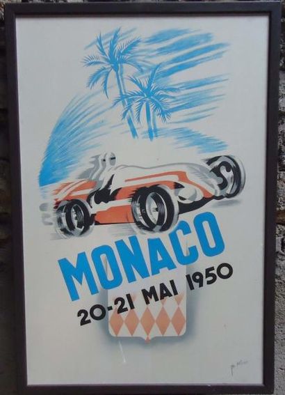 null Affiche du Grand Prix de Monaco 1950 