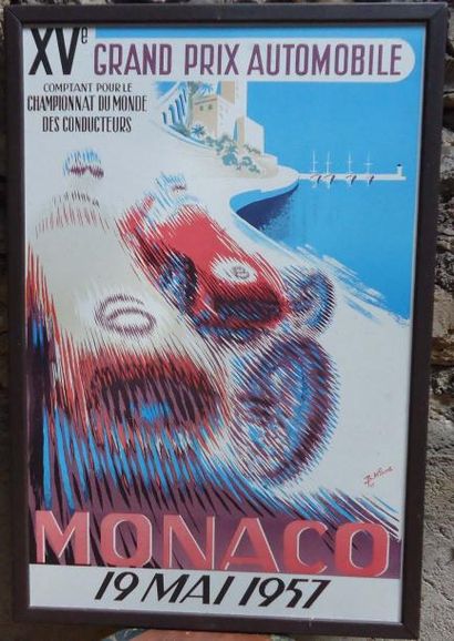 Affiche du Grand Prix de Monaco 1957 