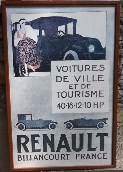 null Affiche « Renault voitures de ville et de tourisme » 