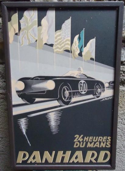 Affiche Panhard 24 heures du Mans 