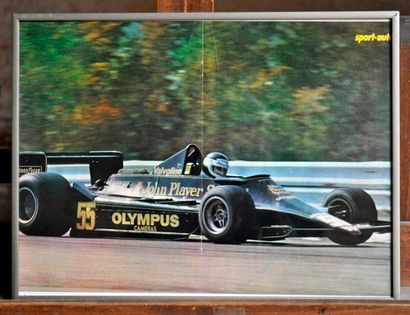 LOTUS Lot de 5 posters: Lotus 85 T JPS N° 12, A. Senna. Poster encadré. 40x50cm....