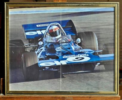 TYRELL Lot de 7 posters: Tyrrell 009 Candy N° 3, Pironi. Poster encadré. 40x55cm....