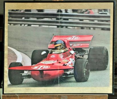 MARCH Lot de 7 posters: March 792 BMW, M. Surer. Poster encadré. 40x50cm. March 711...