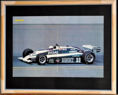 MARCH Lot de 7 posters: March 792 BMW, M. Surer. Poster encadré. 40x50cm. March 711...