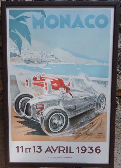 Affiche du Grand Prix de Monaco 1936 (re...