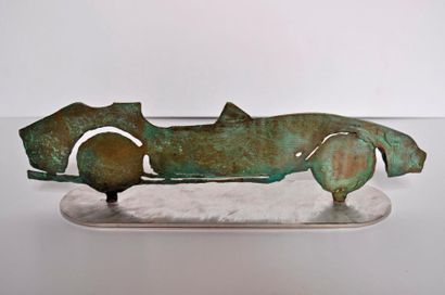 Georges LAURENT Georges LAURENT (1940) Bronze. Profil Testarossa n° 1/50, fonte à...