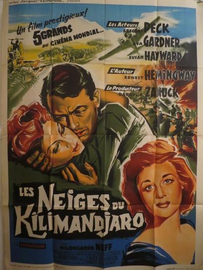 null "LES NEIGES DU KILIMANDJARO" de Henri King avec Gregory Peck, Susan Hayward,...