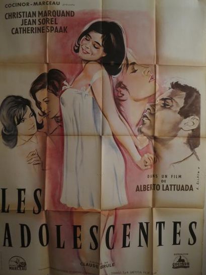 null "LES ADOLESCENTES" de Alberto Lattuada avec Jean Sorel, Christian Marquand,...