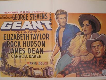 null "GEANT" de George Stevens avec James Dean, Elisabeth Taylor, Rock Hudson

Affichette...
