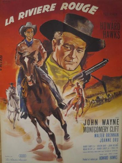 null "LA RIVIERE ROUGE" Western de Howard Hawks avec John Wayne, et Montgomery Clift

Affichette...