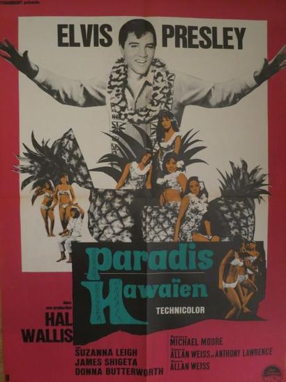 null "PARADIS HAWAÏEN" de Michael Moore avec Elvis Presley

affichette 0,60 x 0,...