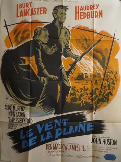 null "LE VENT DE LA PLAINE" western de John Huston avec Burt Lancaster, Audrey Hepburn,...