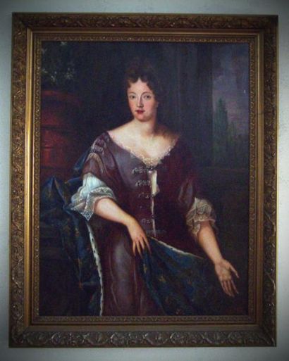  ECOLE FRANCAISE du XIX°. Portrait d'une princesse royale. 114x87cm