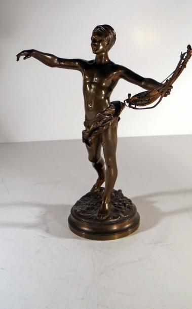  LAOUST André Louis - Bronze le Musicien - (sculpteur français 1843-1924, certaines...
