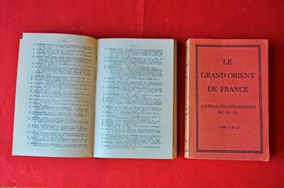  Le Grand Orient de France. Liste de Francs-Maçons du G.O. 2 volumes (A,L - M,Z)...