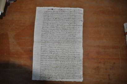 null Donation au Comte Jean Dubarry, 17 juillet 1783. 4 pages + Acte notarial faite...