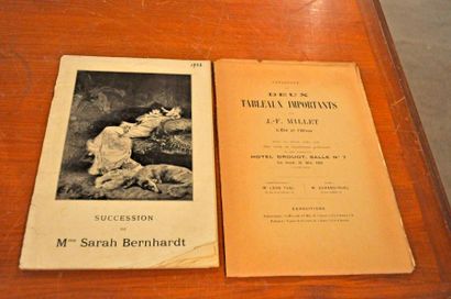null Lot de 2 catalogues de vente: Succession Sarah BERNHARDT. Paris 1923. Me. Loïc...
