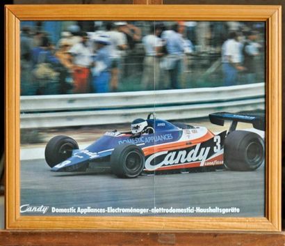 null TYRELL. Lot de 7 posters encadrés: Tyrrell 009 Candy N° 3, Pironi. Poster encadré....