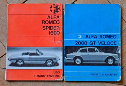 null Alfa Romeo. Conduite et entretien. 2000 GTV et Spider 1600, 2 livrets