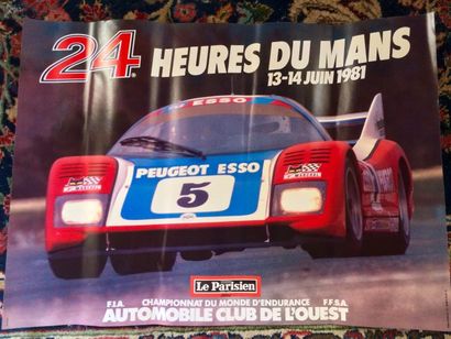 null Affiche des 24h du Mans 1981 + Affiche de concession pour la Ferrari 308