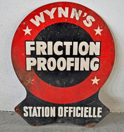 null Plaque publicitaire en tôle peinte Wynn's Friction Proofing (55,5x45cm) Chagnon...