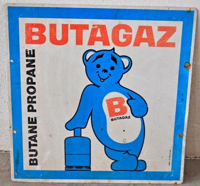 null Plaque publicitaire en tôle peinte Butagaz Butane Propane (50x50cm)