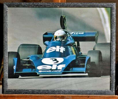 null TYRELL. Lot de 7 cadres: Tyrrell 009 Candy N° 3, Pironi. Poster encadré. 40x55cm....