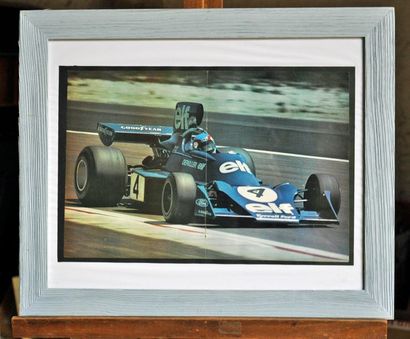 null TYRELL. Lot de 7 cadres: Tyrrell 009 Candy N° 3, Pironi. Poster encadré. 40x55cm....