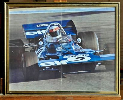 null TYRELL. Lot de 7 cadres: Tyrrell 009 Candy N° 3, Pironi. Poster encadré. 40x55cm....