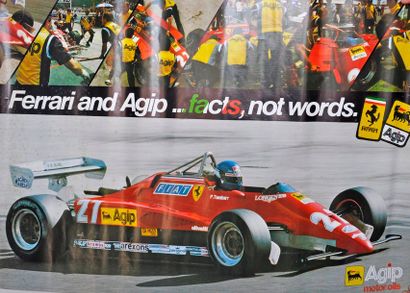 null Ferrari. Lot de 2 affiches F1. Ferrari champion du monde (60x84cm) Ferrari Agip...