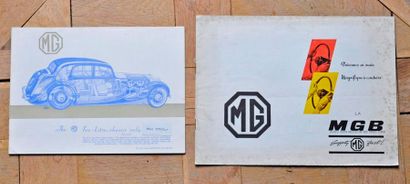 null MG. Lot de deux brochures publicitaires: MG Two Litre et MGB