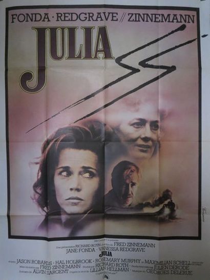 null "JULIA" DE Fred Zinnemann avec Jane Fonda, Jason Robards. Affiche 1,20 x 1,60...