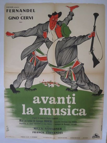 null "AVANTI LA MUSICA" de Georges Bianchi. (En avant la musique) avec fernandel,...