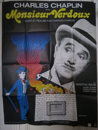 null "MONSIEUR VERDOUX" de et, avec Charles Chaplin. Affiche 1,20 x 1,60. Réédition....