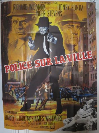 null "POLICE SUR LA VILLE" de Don Siegel avec Richard Widmark, Henry Fonda. Affiche...