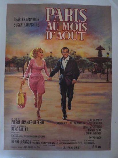 null "PARIS AU MOIS D'AOUT" de Pierre Granier-Deferre avec Charles Aznavour, Susan...