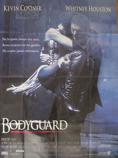 null "BODYGUARD" de Mick Jackson avec Kevin Costner et Whitney Houston.	Affiche 1,20...