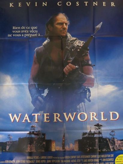 null "WATERWORLD" de Kevin Reynolds avec Kevin Costner, Denis Hopper. Affiche 1,20...