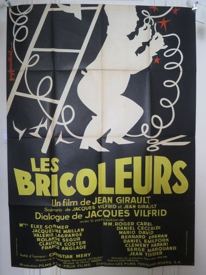  "LES BRICOLEURS" de Jean Girault avec Roger Carrel, Serge Marquand. Affiche 1,20...
