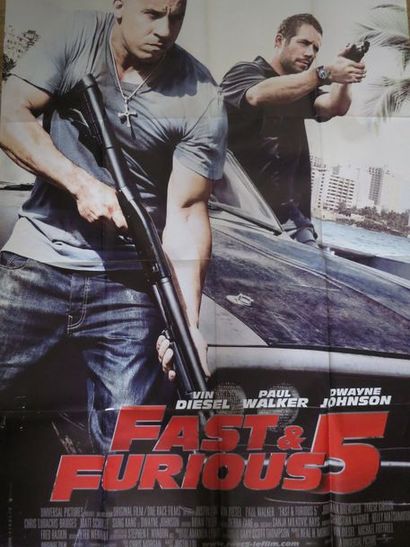 null VIN DIESEL : aventures USA "Fast and furious 5", "XXX", "Riddick", 3 Affiches...