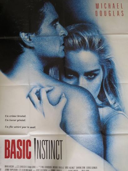 null "BASIC INSTINCT" de Paul Verhoeven avec Michael Douglas, Sharon Stone. Affiche...