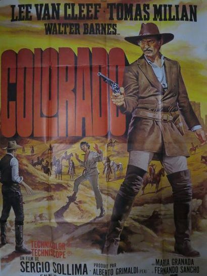  "COLORADO" de Sergio Sollima avec Lee Van Cleef et, Tomas Millian. Affiche 1,20...