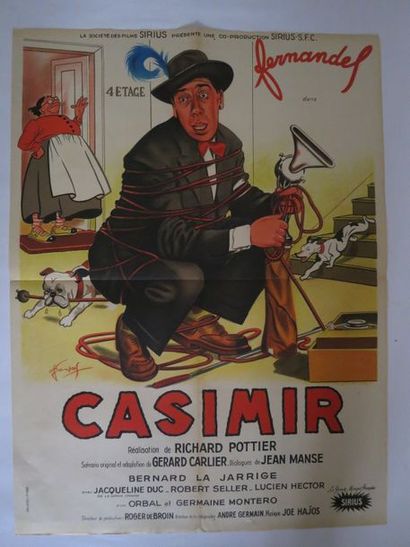  "CASIMIR" (1950) de Richard Pottier avec Fernandel et Jacqueline Duc.Affichette...